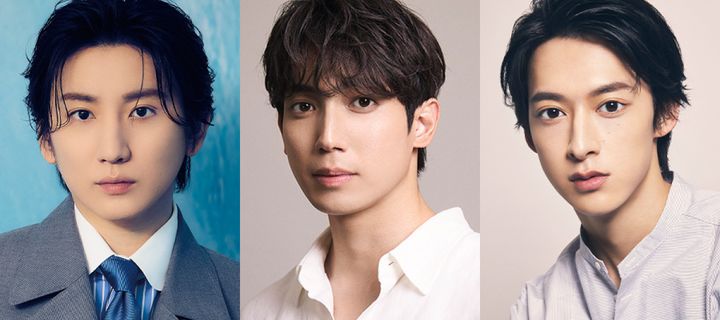 ミュージカル『モーツァルト！』でトリプルキャストでモーツァルト役を務める（左から）京本大我、有澤樟太郎、伊藤あさひ width=