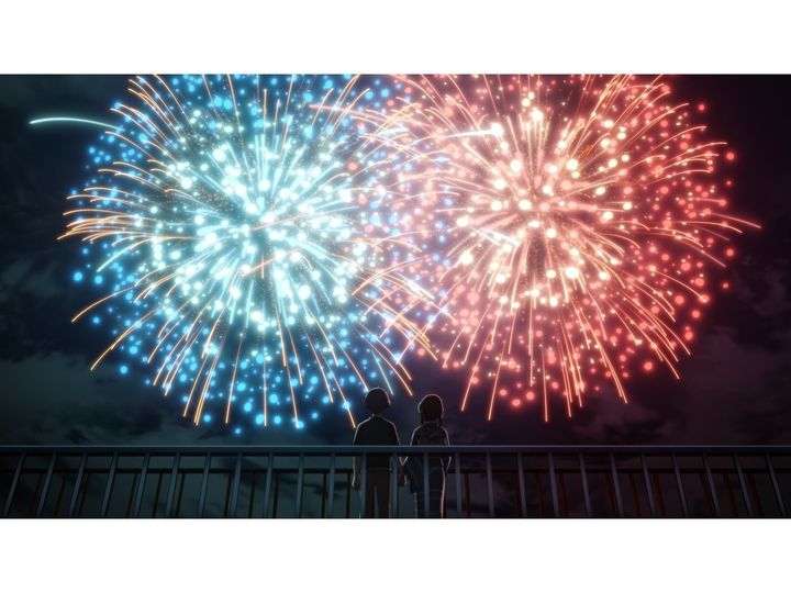 佐藤勝利がアニメ映画で初主演を務めた『君と花火と約束と』は、『君の名は。』を思わせる「王道の青春恋愛物語」が紡がれながらも、実は「意外な要素」こそが重要な作品でした。（画像出典：(C) 映画「君と花火と約束と」製作委員会 2026年7月17日(金)公開）