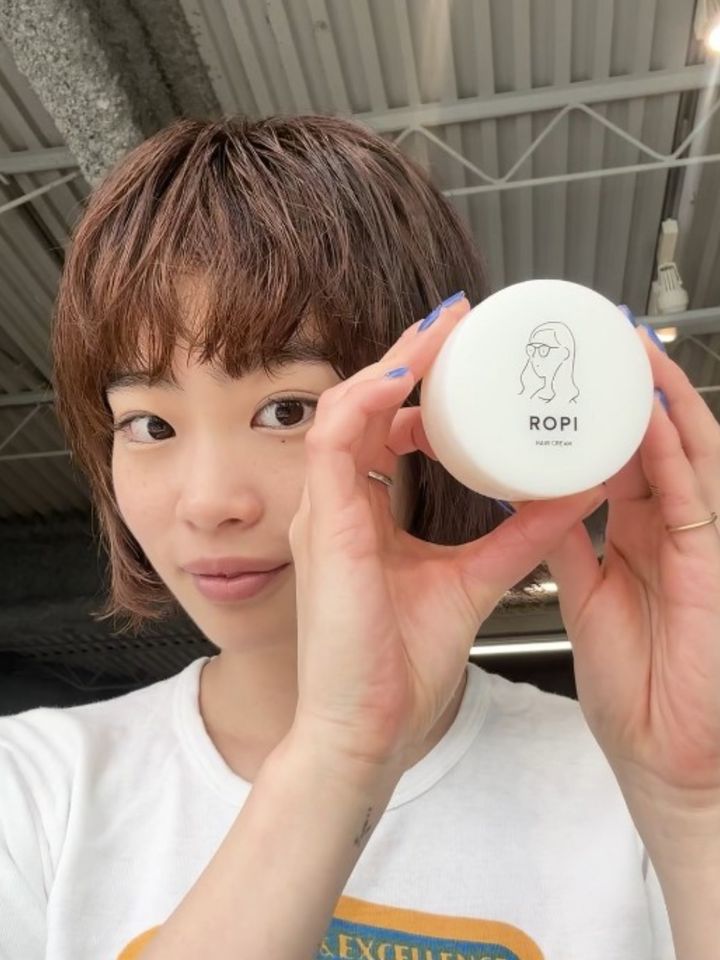 ヘアクリーム×クセ毛風ハーフアップ【美容師監修ボブヘアアレンジ04nanuk】