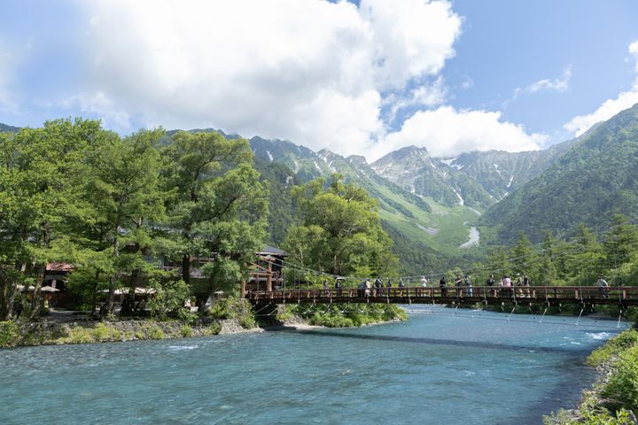 上高地 明神橋