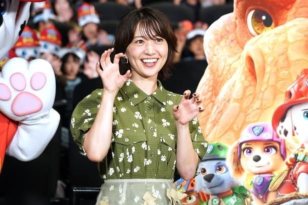 【写真を見る】『パウ・パトロール ザ・ダイノ・ムービー』日本最速親子試写に登壇し「パウパト」愛を炸裂させた大島優子 取材・文/タナカシノブ