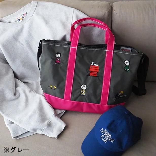 「舟形トート Lサイズ(グレー/ピーナッツ・ギャング)」(5940円)