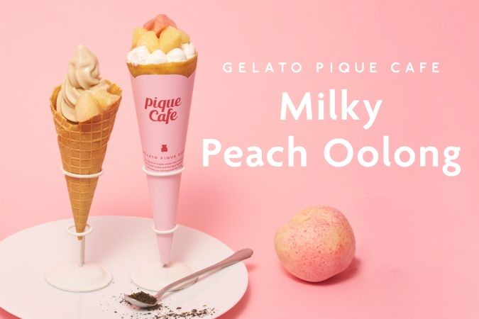 gelato pique cafe（ジェラート ピケ カフェ、ピケカフェ）／“Milky Peach Oolong（ミルキーピーチウーロン）” フェア