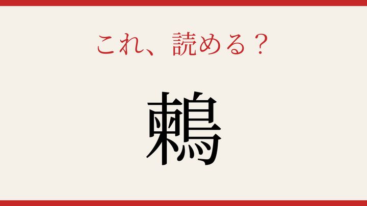 【難読漢字】読めそで読めない！野鳥の名前の問題画像