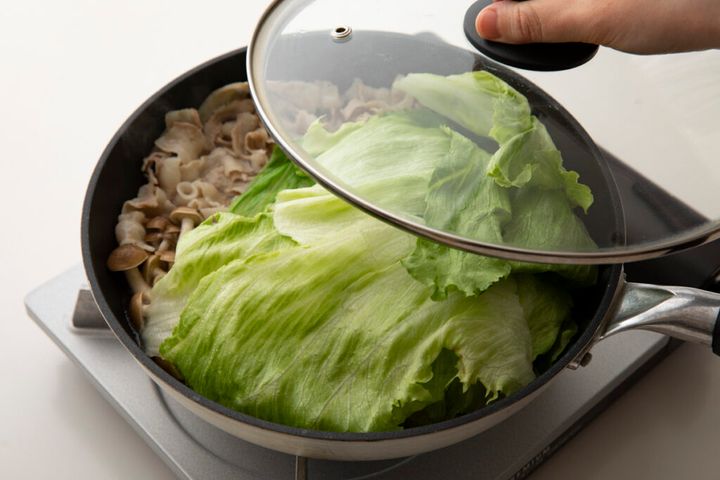 豚肉とレタスのさっと煮