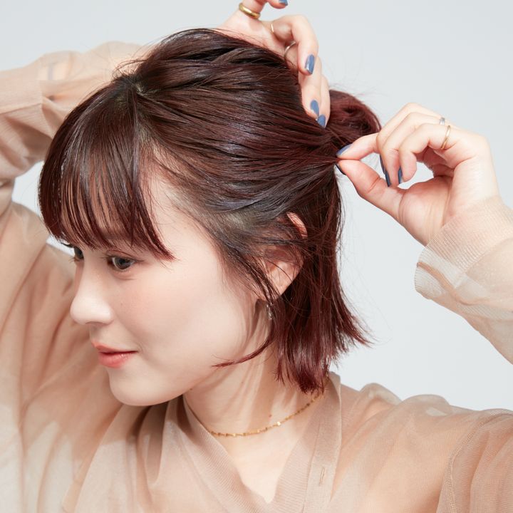 ビッグシュシュヘアアレンジの作り方