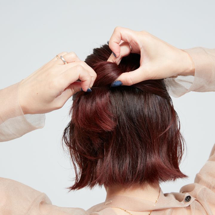 ビッグシュシュヘアアレンジの作り方