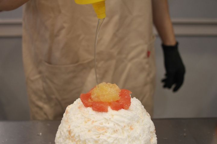トッピングの柑橘は時期によって変わる