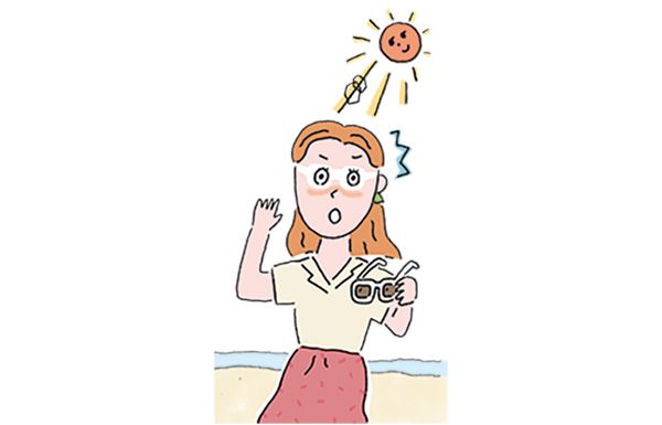 日焼けしてカサカサ