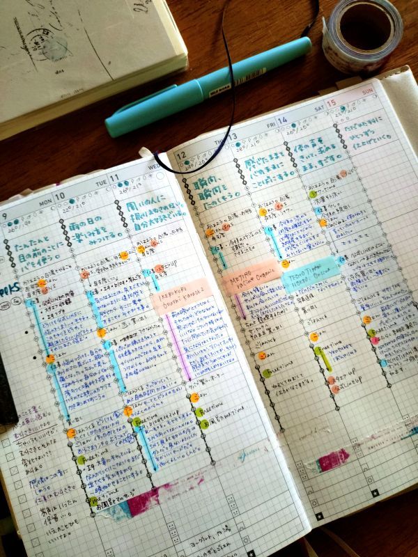 ぎっしり書かれた手帳
