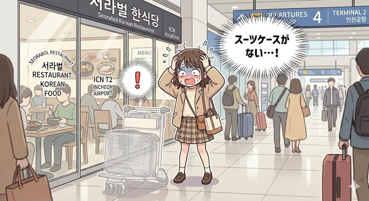 空港内であっても油断は禁物です。荷物からは片時も目を離してはいけません