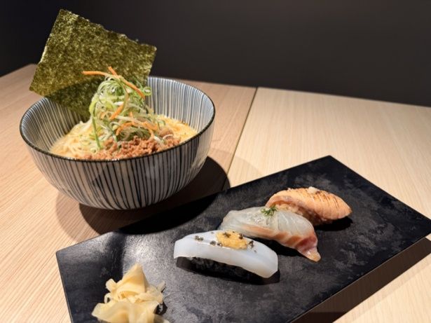 冷やしらーめん＆ソルト寿司セット