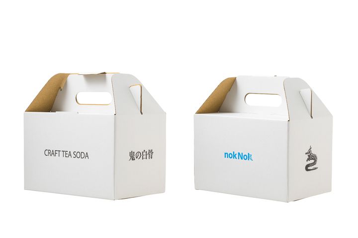 〈nokNok〉のクラフトティーソーダのオリジナルボックス