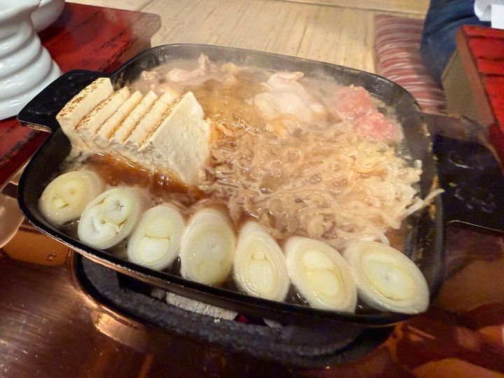 超地中の鳥すき鍋