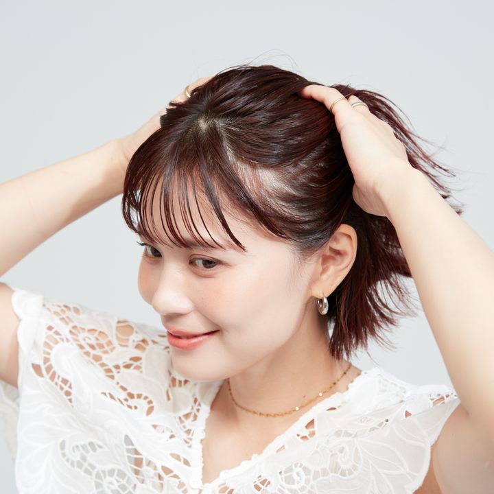 短めボブ×ミニクリップアレンジの作り方