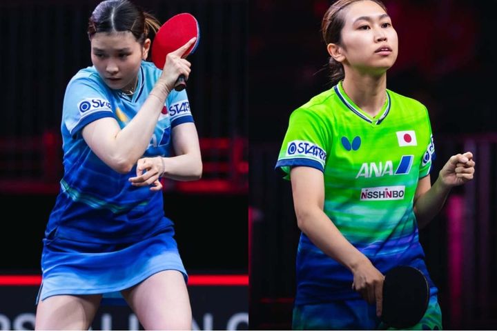 橋本帆乃香、佐藤瞳（C）WTT