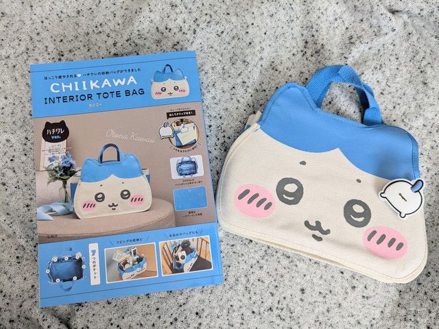 ハチワレverのパッケージとトートバッグ