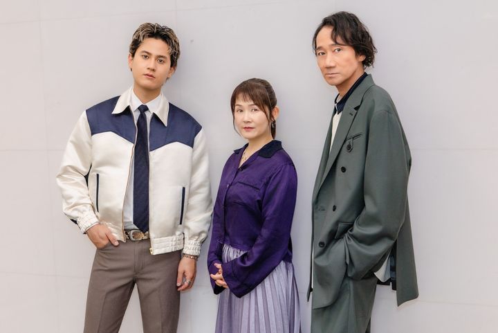 （左から）武内駿輔、ゆきのさつき、三木眞一郎 クランクイン！ 写真：吉野庫之介 width=