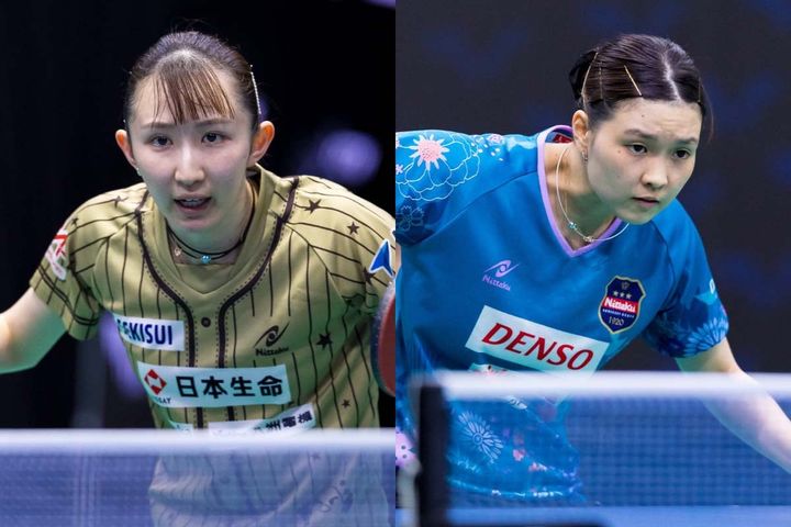 早田ひな、橋本帆乃香（C）WTT