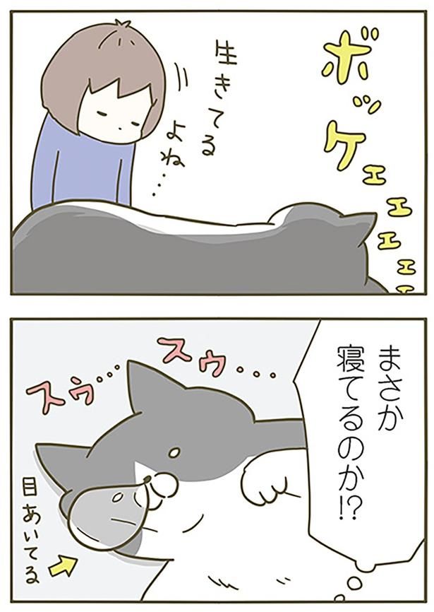 まさか、寝てるのか!? （C）卵山玉子／KADOKAWA