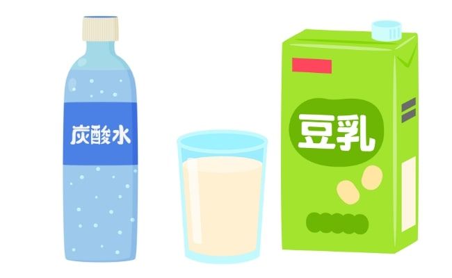 豆乳と炭酸水イメージ