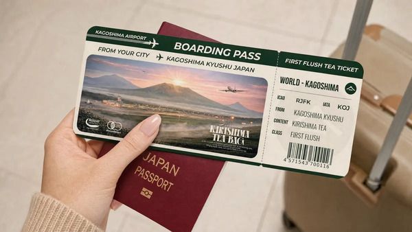 鹿児島空港×今村茶園が搭乗券モチーフの煎茶ティーバッグを制作！一般向け商品発売