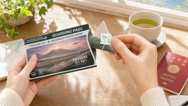 鹿児島空港×今村茶園が搭乗券モチーフの煎茶ティーバッグを制作！一般向け商品発売