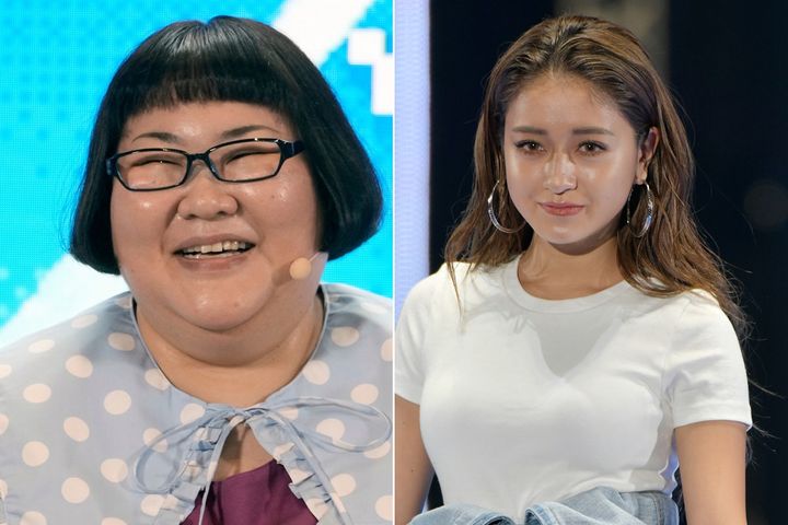左：メイプル超合金の安藤なつさん（2026年4月30日、時事通信フォト）、右：池田美優さん（2019年03月30日撮影、時事通信）