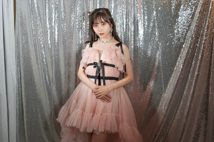韓国アイドル体験 ピンクシフォンの韓国ドレス