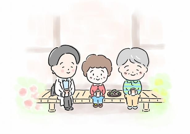 【写真を見る】見ているだけでほのぼの！矢部太郎が描いた『ぼけ日和』3ショットのイラスト [c]2027映画『ぼけ日和』製作委員会