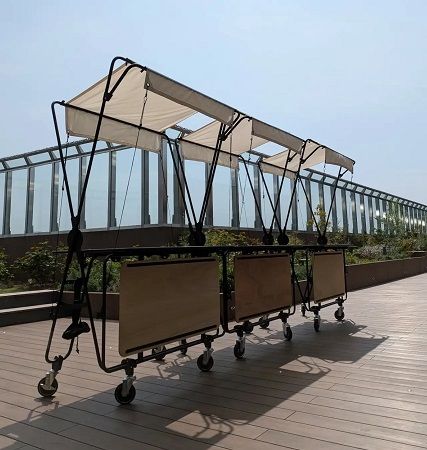 【広島県広島市】広島駅ビル・minamoaが、折り畳み式マルシェ用什器「ORIICHI」を計20基導入！