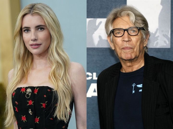 （左から）エマ・ロバーツ、実父エリック・ロバーツ （C）AFLO width=