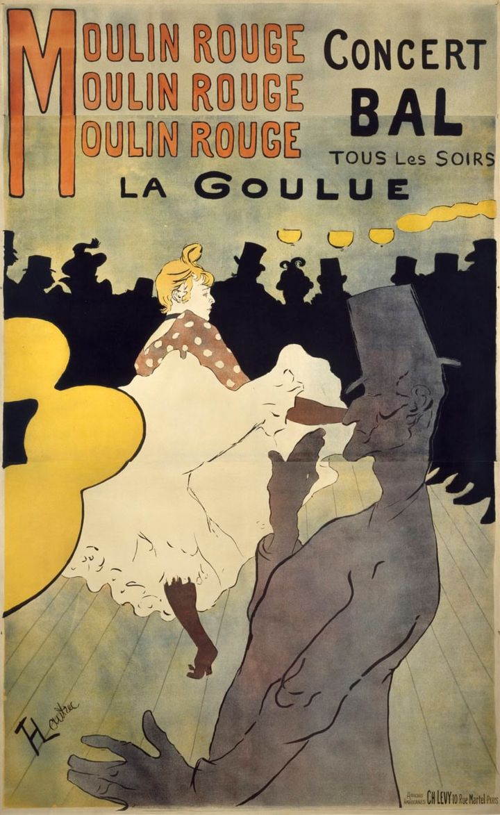 アンリ・ド・トゥールーズ= ロートレック《ムーラン・ルージュ、ラ・グーリュ》1891年 リトグラフ 三菱一号館美術館