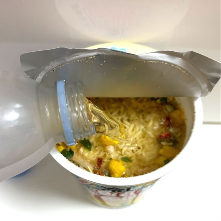 冷水を注ぎながら不思議な気分。笑