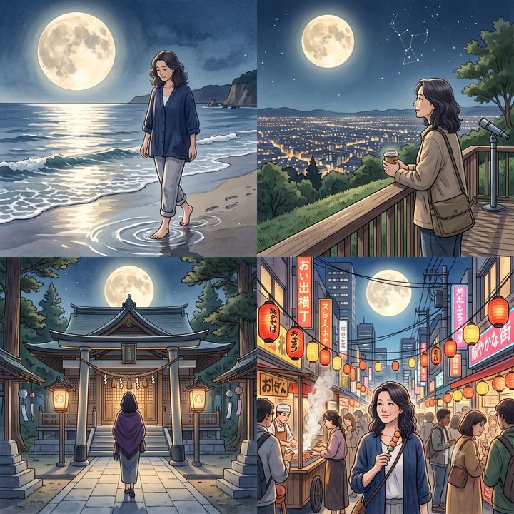 【心理テスト】満月の夜に行きたい場所でわかる。あなたが今“渇望しているもの”