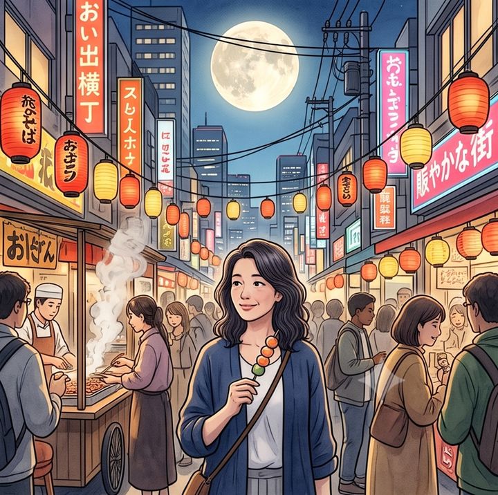 賑やかな夜の街