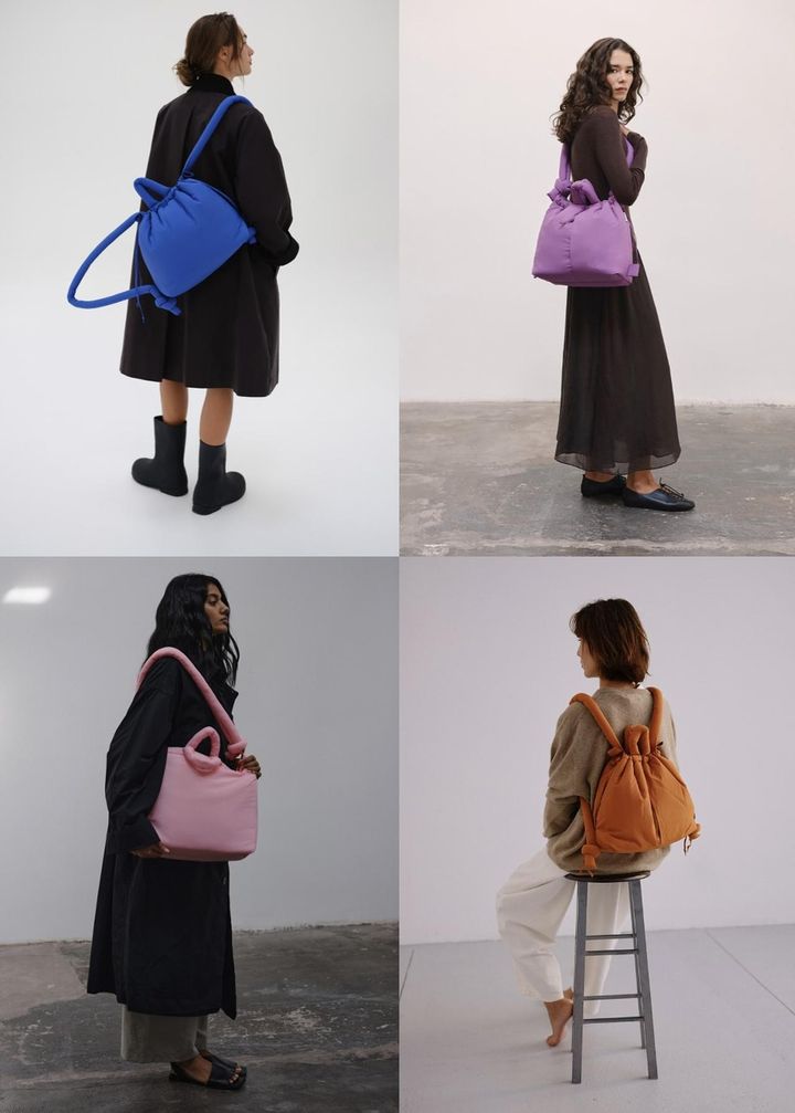 画像: Ona Soft Bag（コバルトブルー、グレープ、ベールピンク、オキサイド)各￥19,800（すべてチェルシー） ◾️サイズ：32 × 42 × 14cm ◾️容量19L 出典：チェルシー