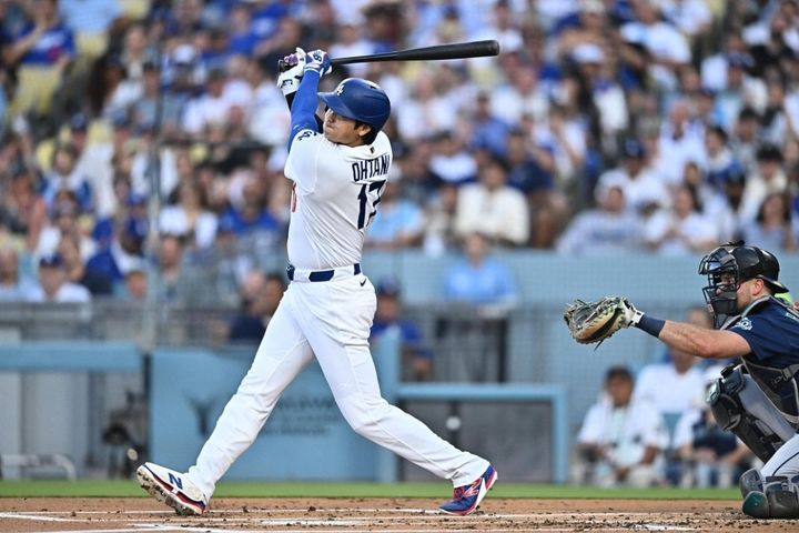 今季23号先頭打者アーチを放ったドジャース・大谷翔平（C）ロイター
