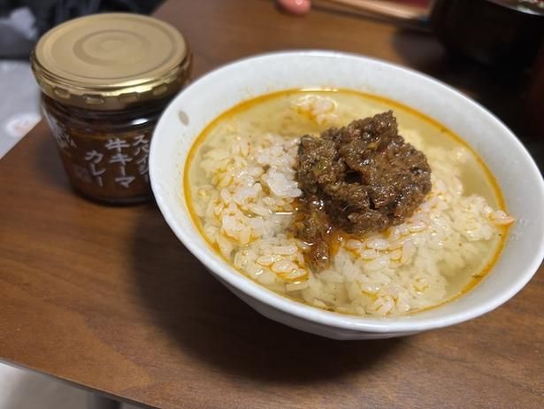 スパイスチャージができる“野菜×牛キーマカレー”のだし茶漬け