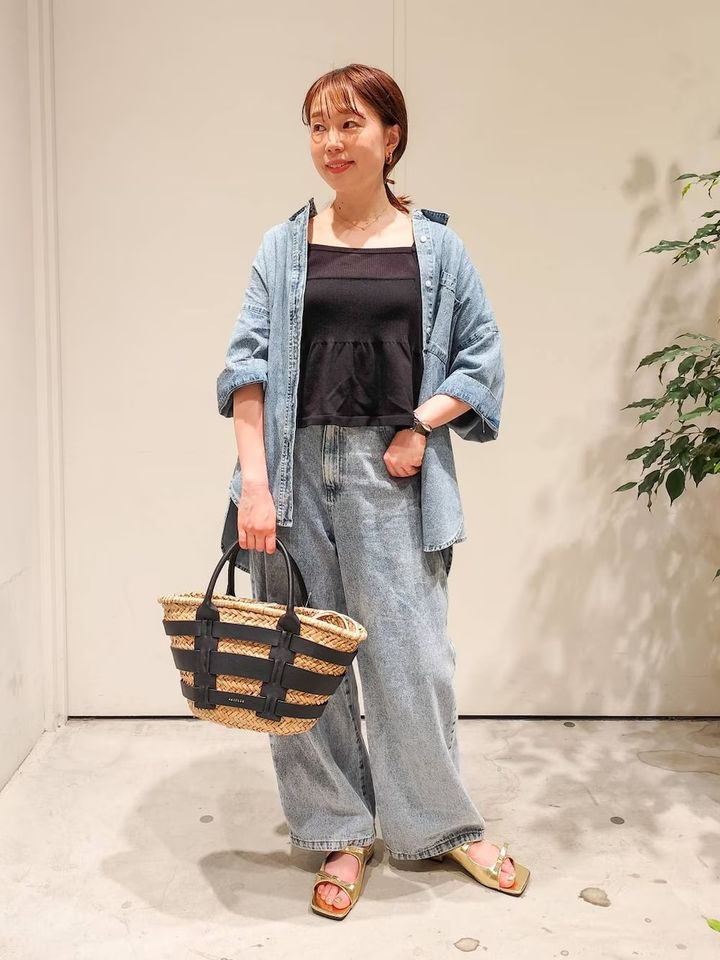 デニムonデニムでトレンド感＆体型カバー！