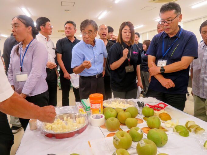 茨城県なし統一目ぞろえ会の様子