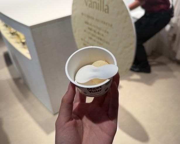 濃厚な味わいのバニラアイスクリーム