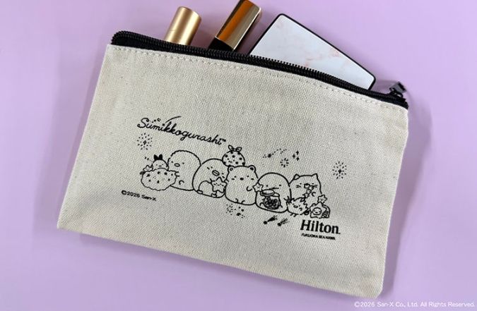 すみっコぐらし 星空さんぽナイトビュッフェ イラスト入りトラベルポーチ