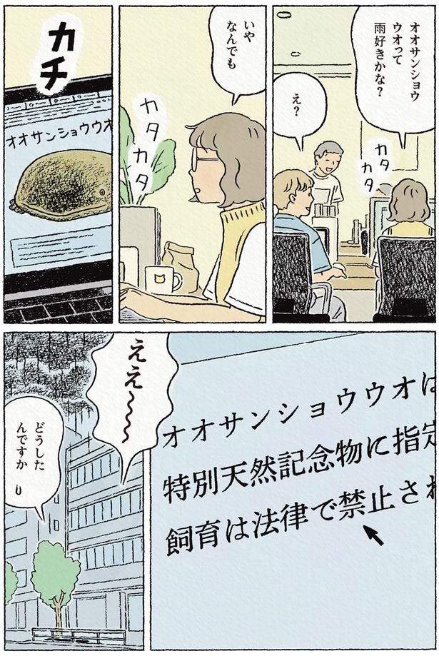 オオサンショウウオって雨好きかな？ （C）ながしまひろみ／KADOKAWA