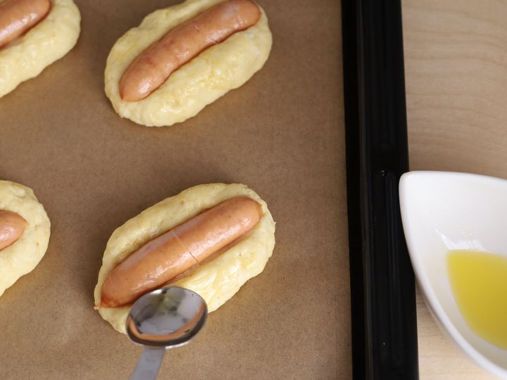 ホットケーキミックスと豆腐で、ちょっぴりカレー味ホットドッグパンレシピ05