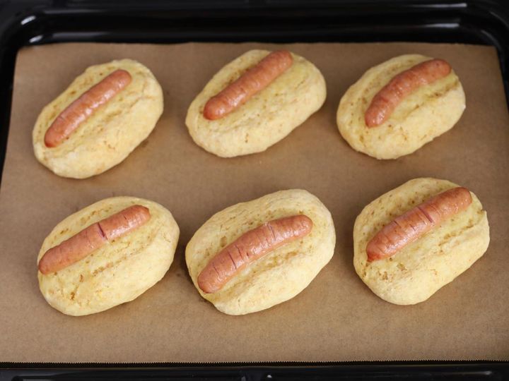 ホットケーキミックスと豆腐で、ちょっぴりカレー味ホットドッグパンレシピ06
