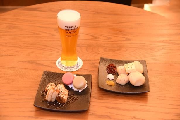 会場限定かつ数量限定で味わえるオリジナルビール「涼音の華やぎ」 (C)矢沢漫画制作所／集英社 撮影：ソムタム田井