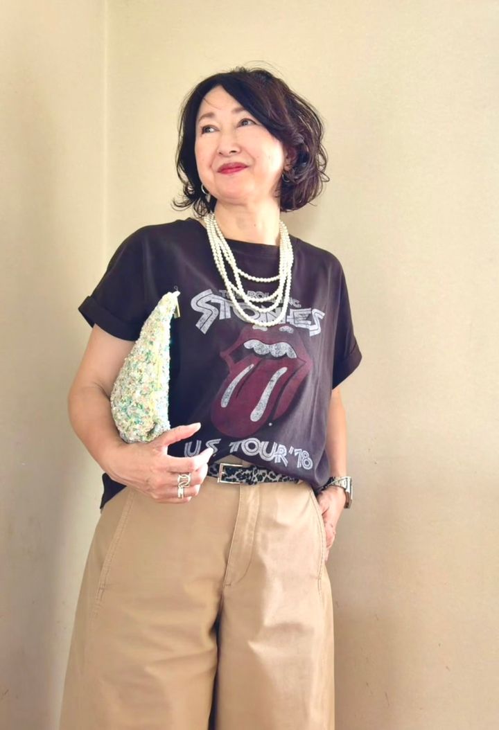 GUで購入したTシャツコーデ