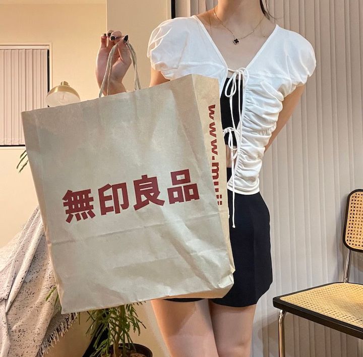 無印良品の撥水 リップストップ リュックサック