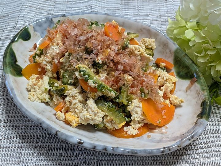 【電子レンジ調理】ゴーヤチャンプルを簡単に。